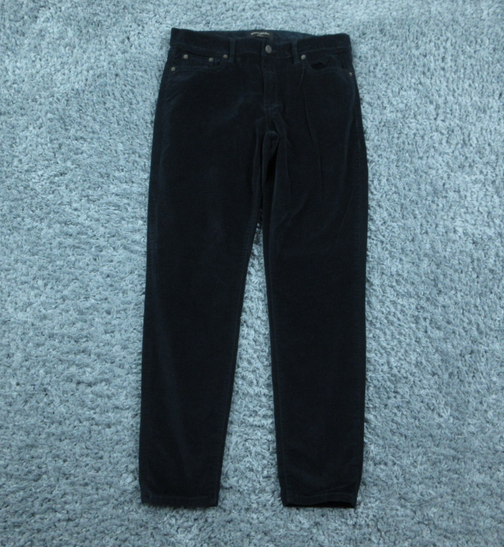 Banana Republic Pants Womens 29/8 Skinny Fit Black Corduroy Stretch Reg 31x28*